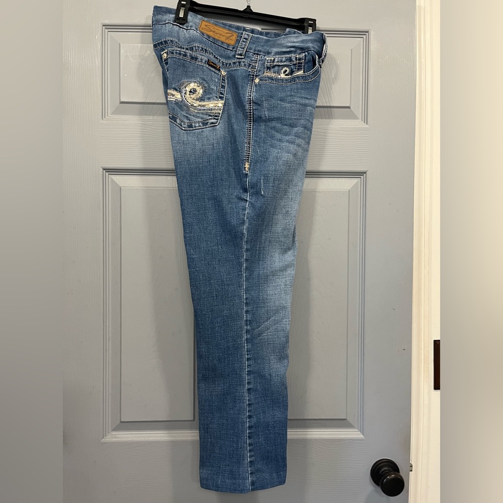 Chic Blue Wide Leg Flare Jeans